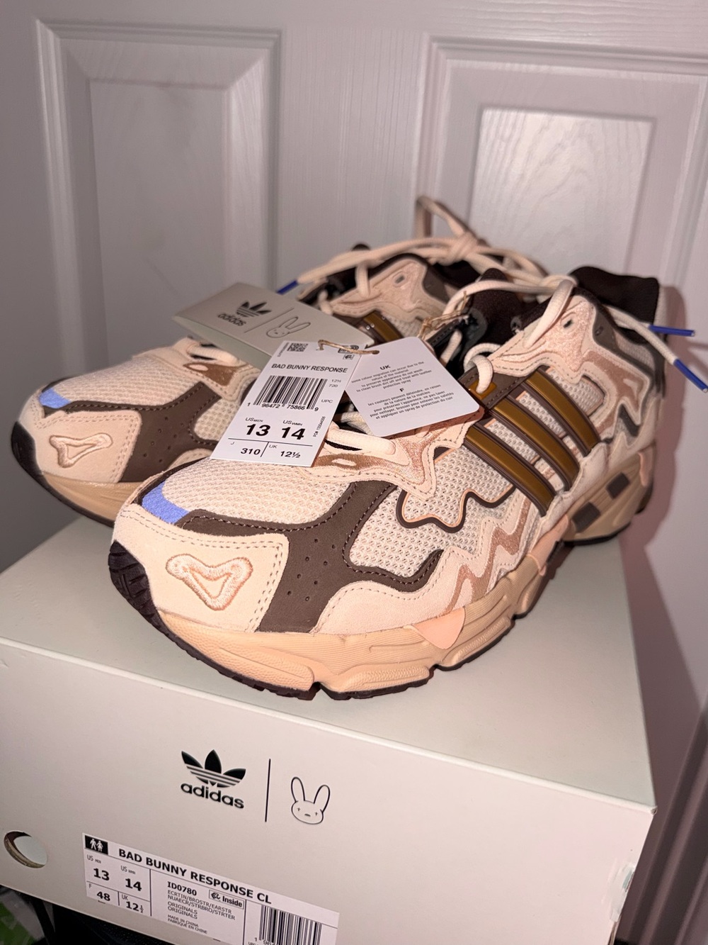 Adidas X Bad Bunny Response CL Sneakers - Beige/Brown